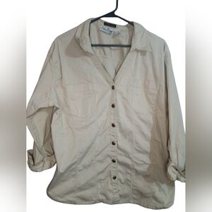 Erica Brooke Cream Button Down Shirt